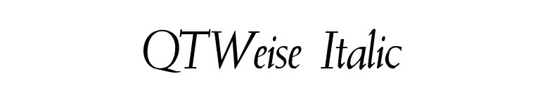 QTWeise Italic font preview