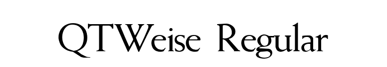 QTWeise Regular font preview