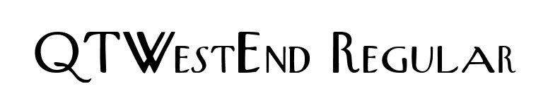 QTWestEnd Regular font preview