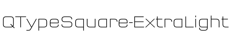 QTypeSquare-ExtraLight font preview