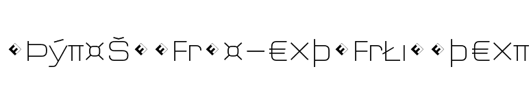 QTypeSquare-ExtraLightExp font preview