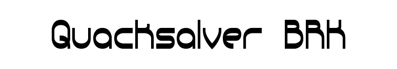 Quacksalver BRK font preview