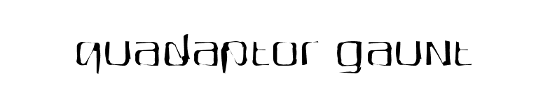 Quadaptor Gaunt font preview