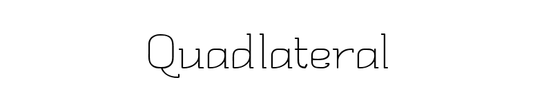 Quadlateral font preview