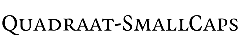 Quadraat-SmallCaps font preview