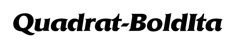 Quadrat-BoldIta font preview