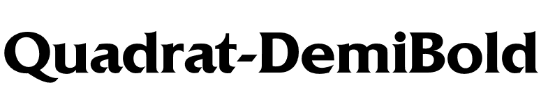 Quadrat-DemiBold font preview