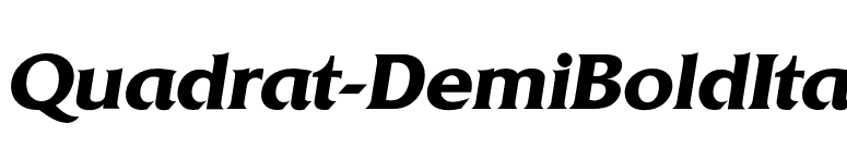 Quadrat-DemiBoldIta font preview