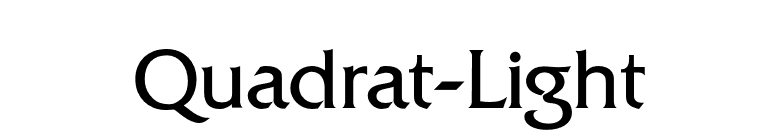 Quadrat-Light font preview
