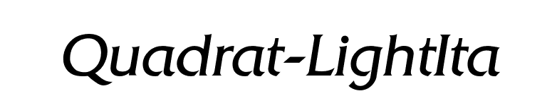 Quadrat-LightIta font preview