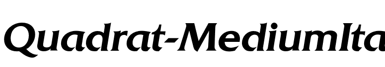 Quadrat-MediumIta font preview