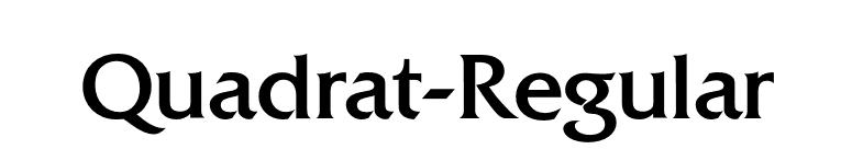 Quadrat-Regular font preview