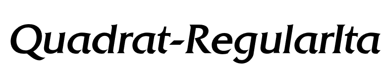 Quadrat-RegularIta font preview