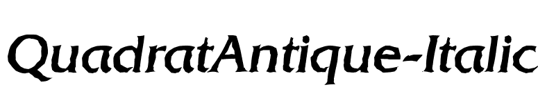 QuadratAntique-Italic font preview