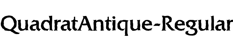 QuadratAntique-Regular font preview