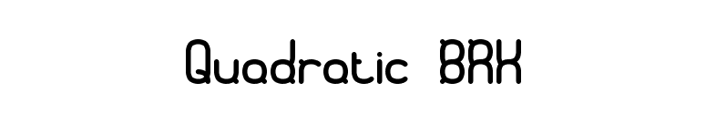 Quadratic BRK font preview