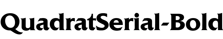 QuadratSerial-Bold font preview