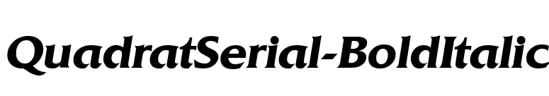 QuadratSerial-BoldItalic font preview