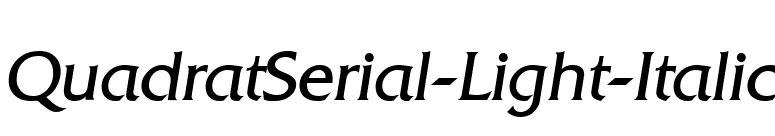 QuadratSerial-Light-Italic font preview