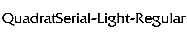 QuadratSerial-Light-Regular font preview