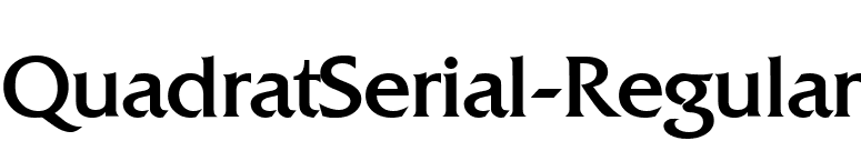 QuadratSerial-Regular font preview
