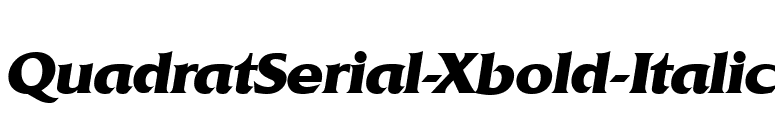 QuadratSerial-Xbold-Italic font preview