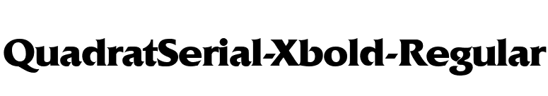QuadratSerial-Xbold-Regular font preview