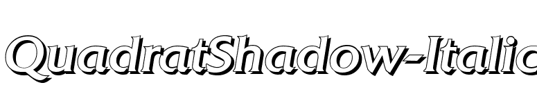 QuadratShadow-Italic font preview