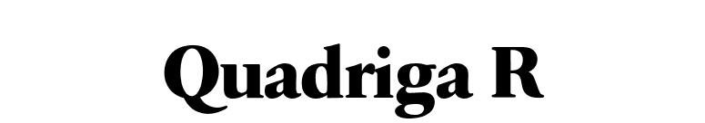 Quadriga R font preview