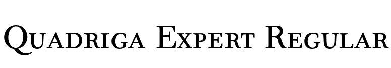 Quadriga Expert Regular font preview