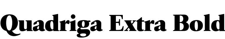 Quadriga Extra Bold font preview