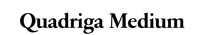 Quadriga Medium font preview