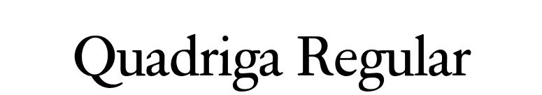 Quadriga Regular font preview