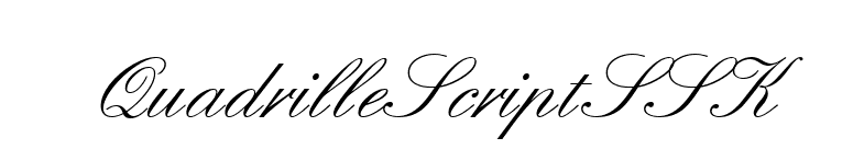 QuadrilleScriptSSK font preview