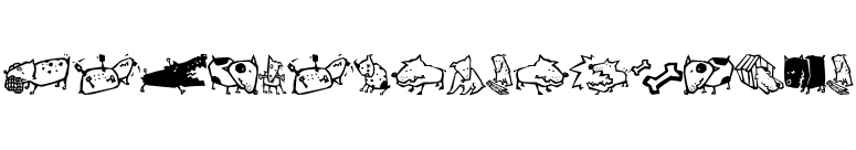 QuadruPetsEF-Dogs font preview