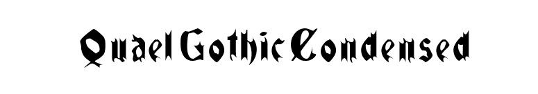 QuaelGothicCondensed font preview