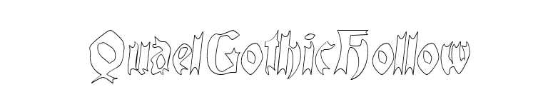 QuaelGothicHollow font preview