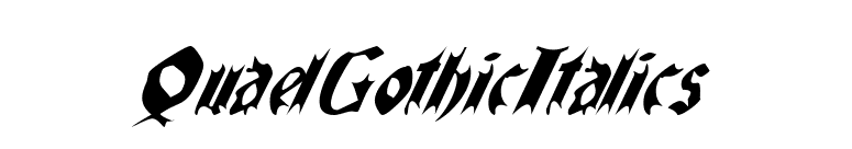 QuaelGothicItalics font preview