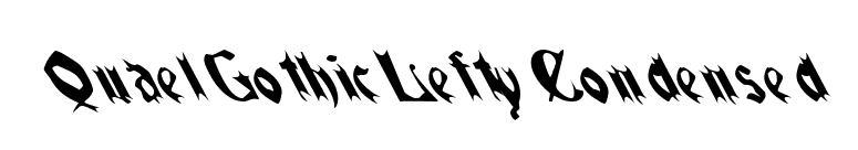 QuaelGothicLeftyCondensed font preview