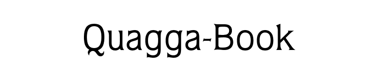 Quagga-Book font preview