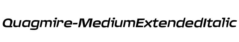 Quagmire-MediumExtendedItalic font preview