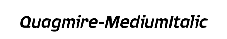 Quagmire-MediumItalic font preview