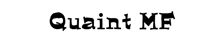 Quaint MF font preview