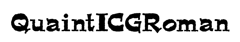 QuaintICGRoman font preview