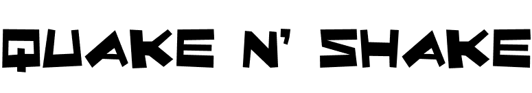 Quake & Shake font preview