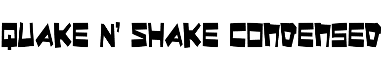 Quake & Shake Condensed font preview