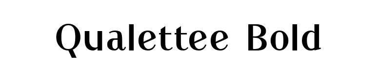 Qualettee Bold font preview