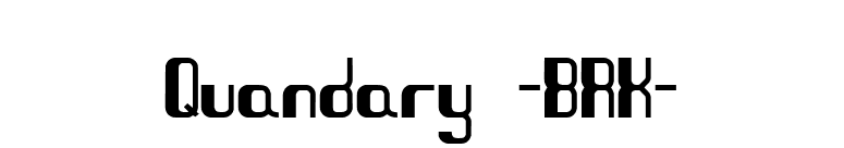 Quandary -BRK- font preview