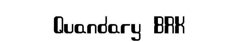 Quandary BRK font preview