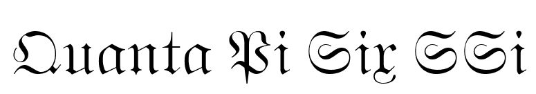 Quanta Pi Six SSi font preview